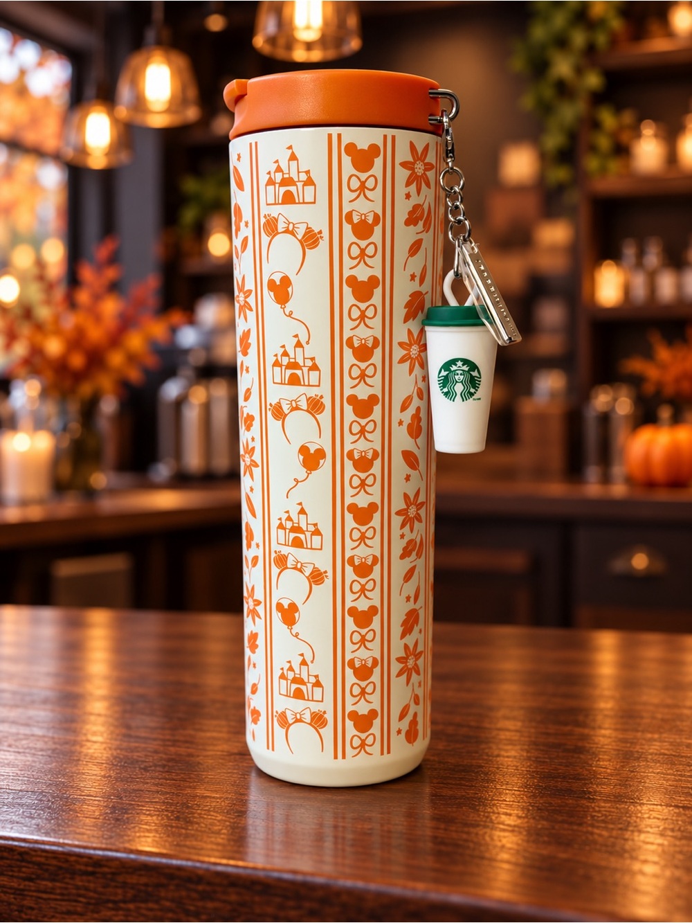 Starbucks Fall Mickey and Minnie Pumpkin Stainless Steel Travel Tumbler